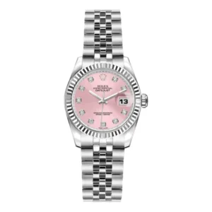 Rolex Datejust 26 Pink Diamond Dial Fluted Bezel Women's Watch And Add Price