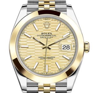 Rolex Datejust 41 Champagne Dial 18k Yellow Gold Jubilee Oyster Men's Watch 126303
