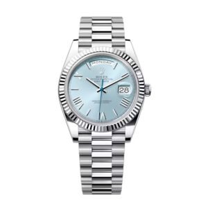 Rolex Oyster Perpetual Day-Date President 40mm in Platinum with Ice-Blue Dial Men's Watch 228236-0012 Unworn