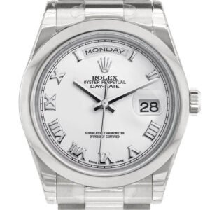 Rolex Day Date 36 White Roman Dial President Men's Watch 118206