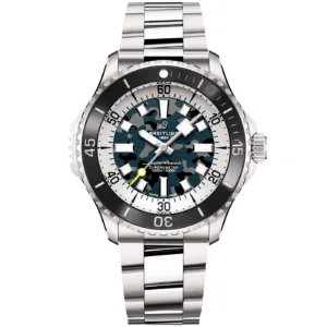 Superocean Super Diver 46mm Grey Camo Dial Bracelet Watch