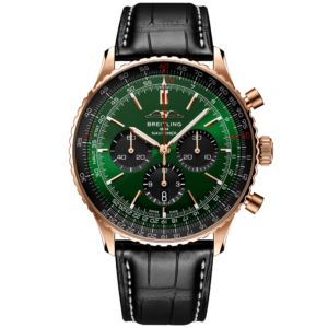 Navitimer 18ct Red Gold 46mm Green Dial Men's Chronograph Watch