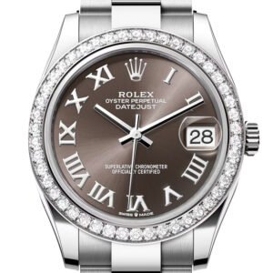 Rolex Datejust 31 Dark Grey Roman Dial Ladies Watch 278384RBR 278384RBR-0025