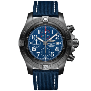 Super Avenger Night Mission 48mm Black Titanium Blue Dial Chronograph Watch