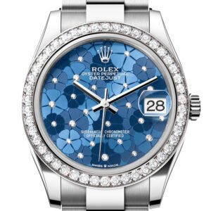 Rolex Datejust 31 Blue Floral Motif Diamond Dial Ladies Watch 278384RBR 278384RBR-0039