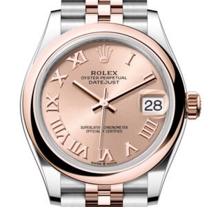 Rolex Datejust 31 Rose Roman Dial Rose Gold Steel Jubilee Ladies Watch 278241 278241-0002