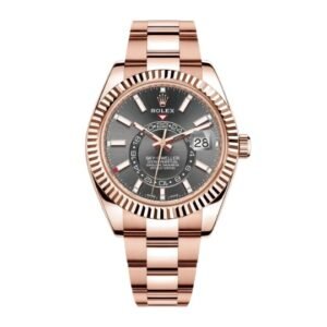 Rolex Sky-Dweller Rhodium Dial Rose Gold Replica 2024 Jubilee Bracelet