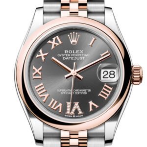 Rolex Datejust 31 Slate Roman Diamond Dial Rose Gold Steel Jubilee Ladies Watch 278241 278241-0030