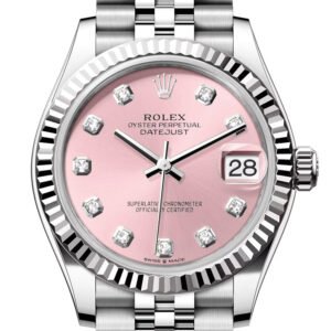 Rolex Datejust 31 Pink Diamond Dial Fluted Bezel Jubilee Ladies Watch 278274 278274-0032