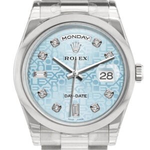Rolex Day Date 36 Ice Blue Jubilee design set with diamonds Dial President Men's Watch 118206