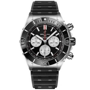 Super Chronomat 44mm Black Dial & Ceramic Bezel Men's Strap Watch