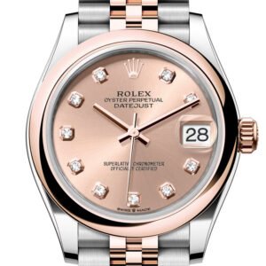 Rolex Datejust 31 Rose Colour Diamond Dial Rose Gold Steel Jubilee Ladies Watch 278241 278241-0020