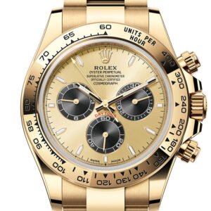 Rolex Daytona 40 Golden and Bright Black Dial Yellow Gold Mens Watch 126508