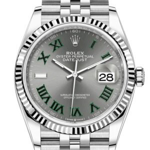 Rolex Datejust 36 Slate Dial Fluted Jubilee Watch 126234