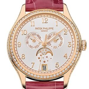 Patek Philippe Complications Silvery Sunburst Dial 18K Rose Gold Automatic 38mm Ladies Watch 4947R-001