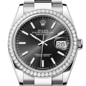 Rolex Datejust 36 Black Diamond Dial Diamond Bezel Watch 126284RBR 126284RBR-0022