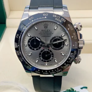 Rolex Daytona White Gold Steel Dial Oysterflex Strap 116519ln-0027