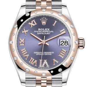 Rolex Datejust 31 Aubergine Large VI set with diamonds Dial Diamond Bezel Jubilee Rose Gold Two Tone Watch 278341RBR 278341