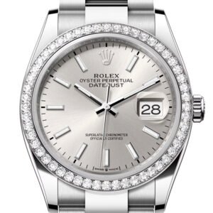 Rolex Datejust 36 Silver Dial Diamond Bezel Watch 126284RBR 126284RBR-0006