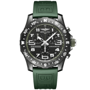 Endurance Pro 44mm Breitlight Black/Green Rubber Strap Men's Watch