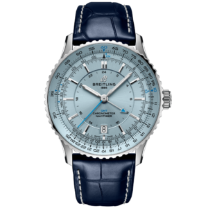Navitimer GMT 41mm Ice Blue Dial Men's Automatic Strap Watch