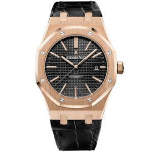 Replica Audemars Piguet Royal Oak Rose gold with Leather Band