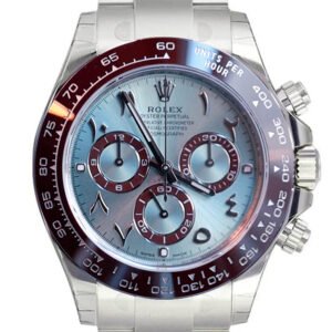 ROLEX Daytona Chronograph Blue Dial Arabic Platinum Men's Watch 116506