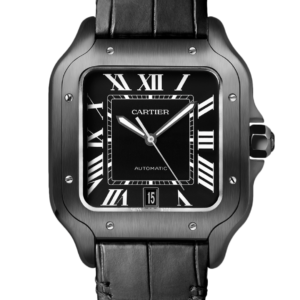 Cartier Santos Full Black Replica De Cartier Watch