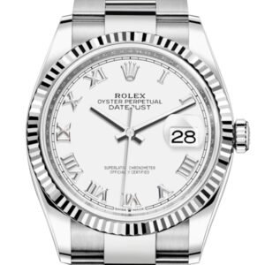 Rolex Datejust 36 White Roman Dial Automatic Watch 126234