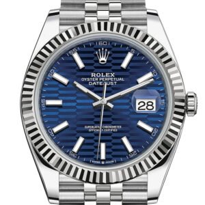 Rolex Datejust 41 Blue Fluted Dial White Gold Jubilee Men's Watch 126334 126334-0032