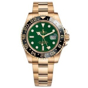 Rolex GMT Master 2 Gold Green Dial Swiss Clone
