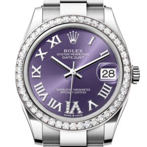 Rolex Datejust 31 Aubergine Roman Dial Ladies Watch 278384RBR 278384RBR-0029
