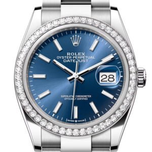 Rolex Datejust 36 Blue Dial Diamond Bezel Watch 126284RBR 126284RBR-0010