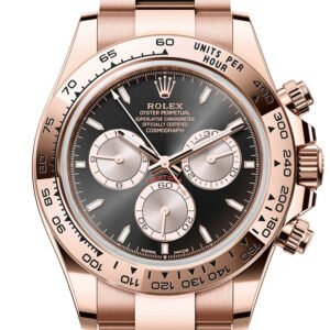 Rolex Daytona 40 Bright Black and Sundust Dial Rose Gold Mens Watch 126505
