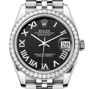Rolex Datejust 31 Black Roman Dial Jubilee Ladies Watch 278384RBR 278384RBR-0002
