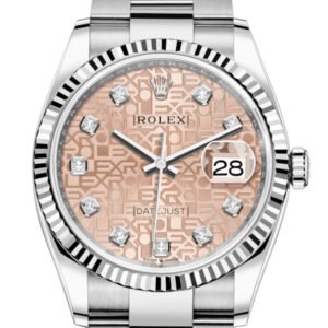 Rolex Datejust 36 Pink Jubilee DiamondDial Automatic Watch 126234
