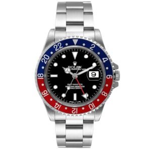 Rolex GMT Master 40mm Blue Red Pepsi Bezel Steel Mens Watch 16700