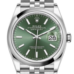 Rolex Datejust 36 Mint Green Dial Jubilee Watch 126200