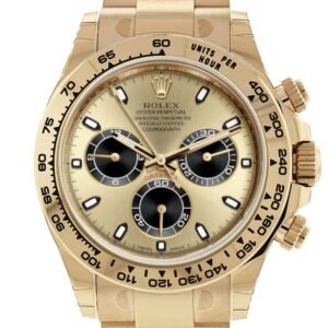 Rolex Daytona Black and Champagne Dial Men's 18kt Yellow Gold Oyster Watch 116508