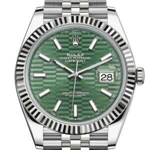 Rolex Datejust 41 Green Fluted Dial White Gold Jubilee 126334 126334-0030
