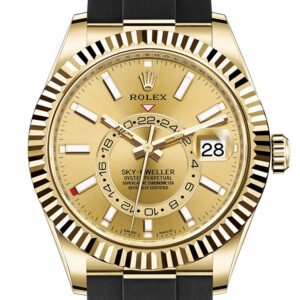 ROLEX Sky-Dweller 42 Champagne Dial 18K Yellow Gold Men's Watch 326238