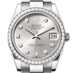 Rolex Datejust Silver Diamond Dial Ladies Watch 278384RBR 278384RBR-0033