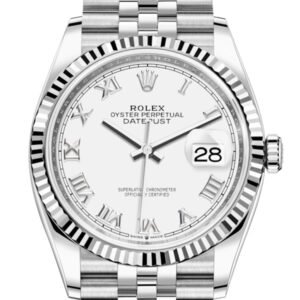 Rolex Datejust 36 White Roman Dial Automatic Jubilee Watch 126234