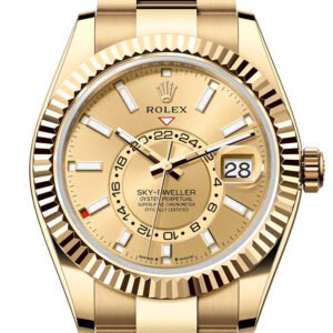 Rolex Sky Dweller 42 Champagne Dial Yellow Gold Oyster Mens Watch 336938