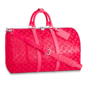 Replica 1:1 Clone Louis Vuitton Keepall Bandouliere Monogram 50 Pink