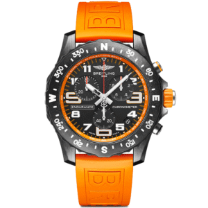 Endurance Pro 44mm Breitlight Black/Orange Rubber Strap Men's Watch
