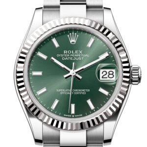 Rolex Datejust 31 Green Dial Fluted Bezel Ladies Watch 278274 278274-0017
