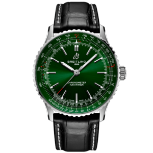 Navitimer 41mm Green Dial Men's Automatic Strap Watch
