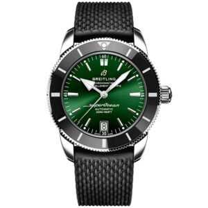 Superocean Heritage II 42mm Green Dial & Bezel Rubber Strap Watch