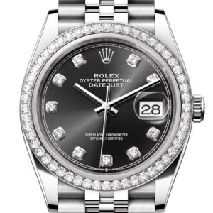 Rolex Datejust 36 Black Diamond Dial Diamond Bezel Jubilee Watch 126284RBR 126284RBR-0019